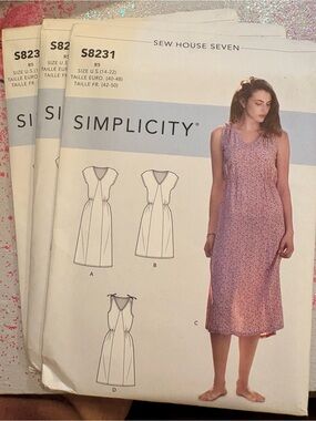 BN UNCUT SIMPLICITY 8231 R5 PLUS SIZE SEWING PATTERNS DRESSES